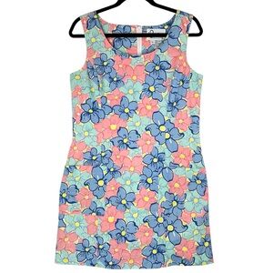 Vintage Lilly Pulitzer Floral Sheath Dress Sz 8
